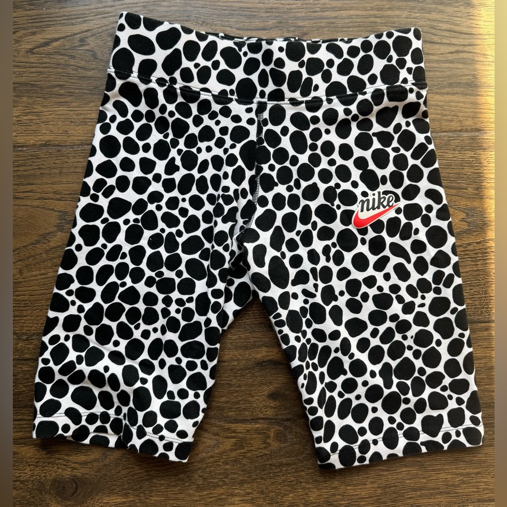 Nike Women's Black and White Bike Shorts